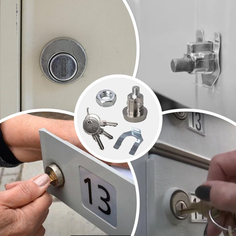 AGUNION 2 Pack L-1172C National Mailbox Lock Replacement for CompX National USPS-L-1172C C9100, Replace Lock for COMPX NDCBU CBU Cluster Mailboxs-Clockwise with Keys - Image 4